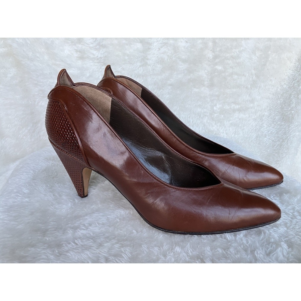 Via Spiga Heels Made In Italy Sz 9B In Brown - Picture 1 of 8
